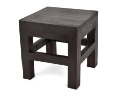 Stolička dřevěná Cube tmavě hnědá 23 x 23 x 23 cm
