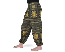 Kalhoty jóga YUTI, žlutošedé