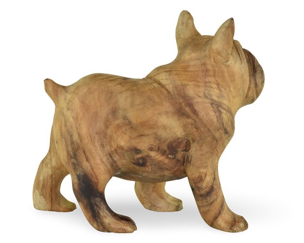 Dřevěná soška Bulldog 18 cm - varianta D