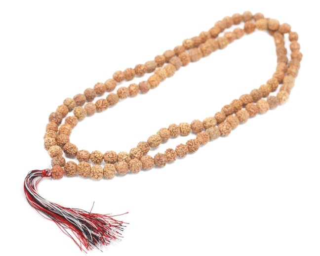 Japa Mala Rudraksha světlá 10 mm