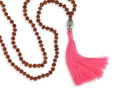 Japa Mala Rudraksha Buddha - růžová