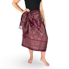 Sarong - Pareo BUN, zahrada, vínový, II. jakost