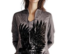 Tričko dlouhý rukáv SURE, orel, šedé, vel. M