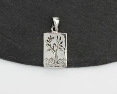 Stříbrný přívěsek medailon Strom života