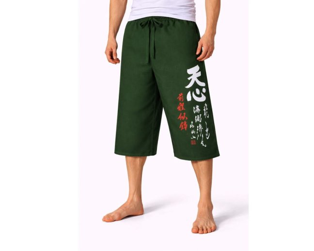 Kalhoty Nippon krátké, bavlna, zelená, trpělivost, vel. XL