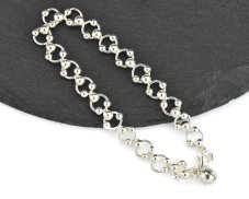 Stříbrný náramek, rolnička II, 18 cm