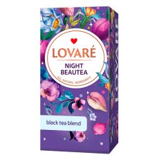 Černý aromatizovaný čaj Lovaré Night Beautea (24 sáčků) 48 g