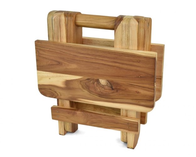 Skládací dřevěná stolička Fold Natural světlá 30 cm