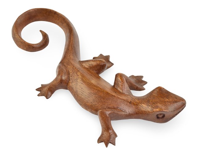 Dřevěná dekorace Ještěrka - 20 cm - var. A Dřevěná dekorace Ještěrka - 20 cm - var. A