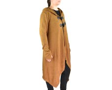 Kardigan PIM, knoflíky s poutkem, světle hnědý