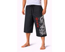 Kalhoty Nippon krátké, bavlna, šedá, drak, vel. XL