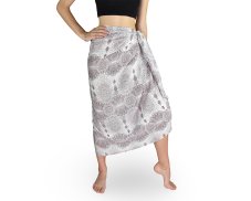 Sarong - Pareo SLZA, bílý, červený motiv