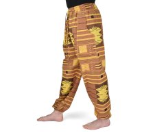Kalhoty jóga WAAN, žlutohnědé