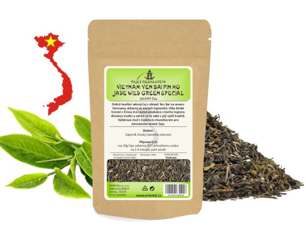 Zelený čaj Vietnam Yen Bai Pin Ho Jade Wild Green Special