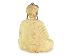 Dřevěná soška Buddha 30 cm světlá - Dhyana Mudra - meditace