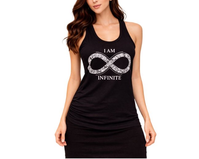 Dámské tílko I AM INFINITE, bavlna, černé, XL