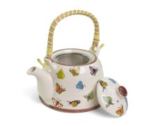 Keramická čajová souprava - Motýli