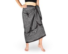 Sarong - Pareo REN, mandala kruh, hnědá, II. jakost