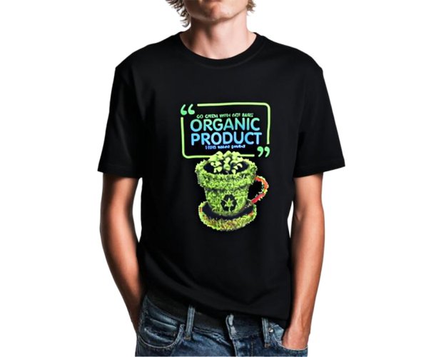 Tričko pánské Organic product, černé