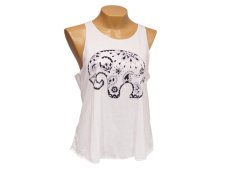 Dámské tílko Yoga, polyester, krémové, slon