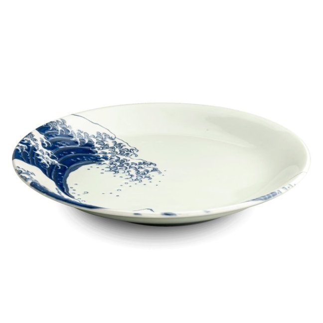 Japonský keramický talíř Hokusai bílý 25 cm