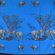 Sarong - Pareo REN, sloni, modrá