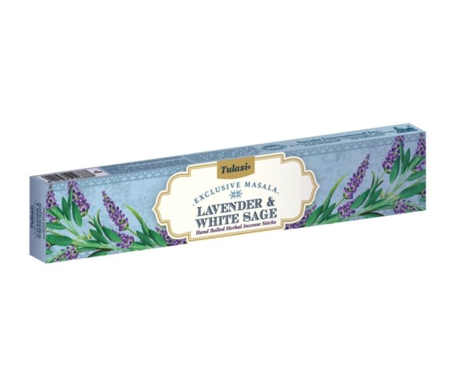 Indické vonné tyčinky Tulasi Masala 15 g Lavender, White Sage Indické vonné tyčinky Tulasi Masala 15 g Lavender, White Sage