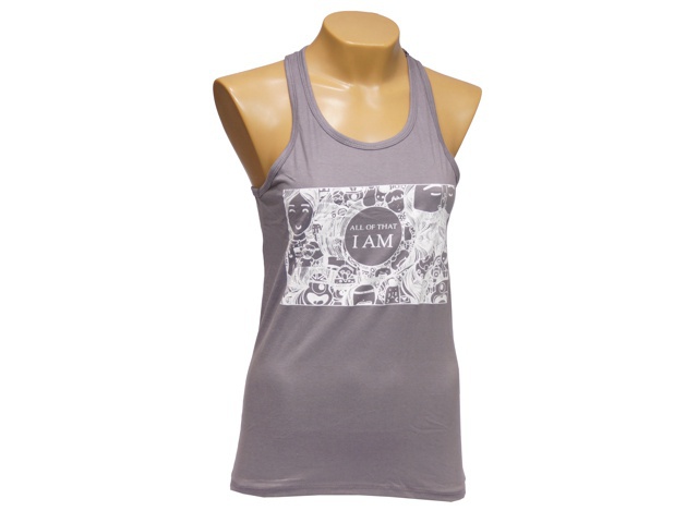 Dámské tílko I AM ALL OF THAT, bavlna, šedé - Velikost: M