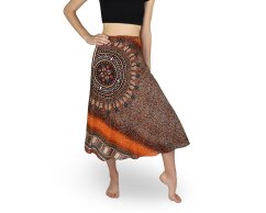 Zavinovací sukně NORIO, cihlová, kropenatá