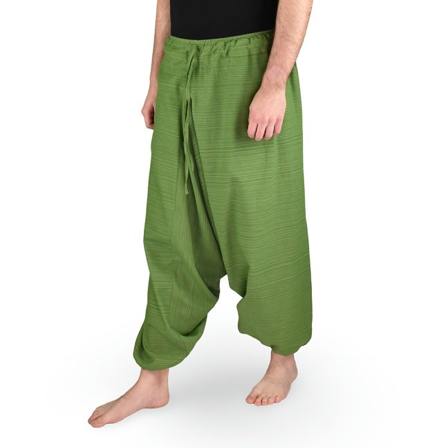 Harémové kalhoty aladin MIN, světle zelená, II. jak