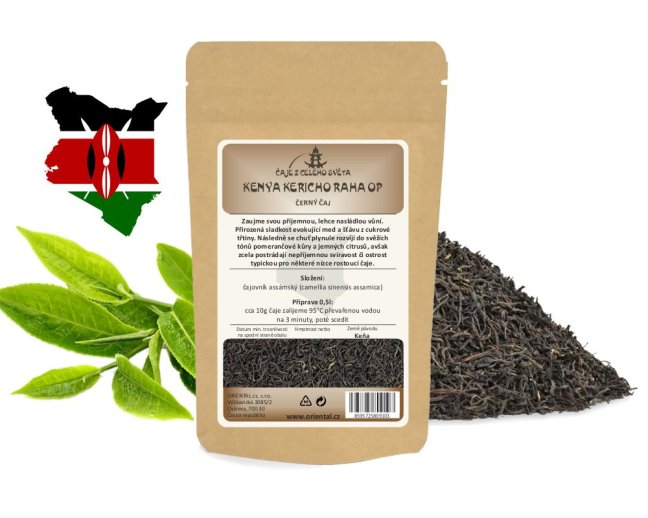 Černý čaj Kenya Kericho Raha OP - Gramáž čaje: 50 g