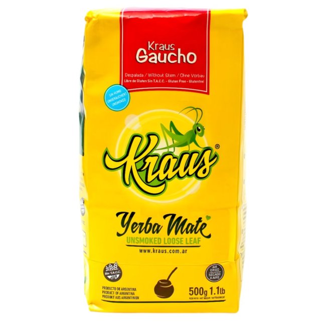 Yerba Maté Kraus Gaucho Sin Palo - 500 g