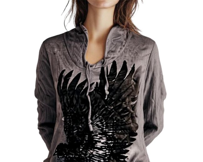 Tričko dlouhý rukáv SURE, orel, šedé, vel. M