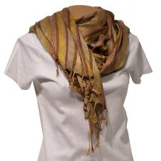 Šála viscosa 200 x 70 cm pruhy, třásně A