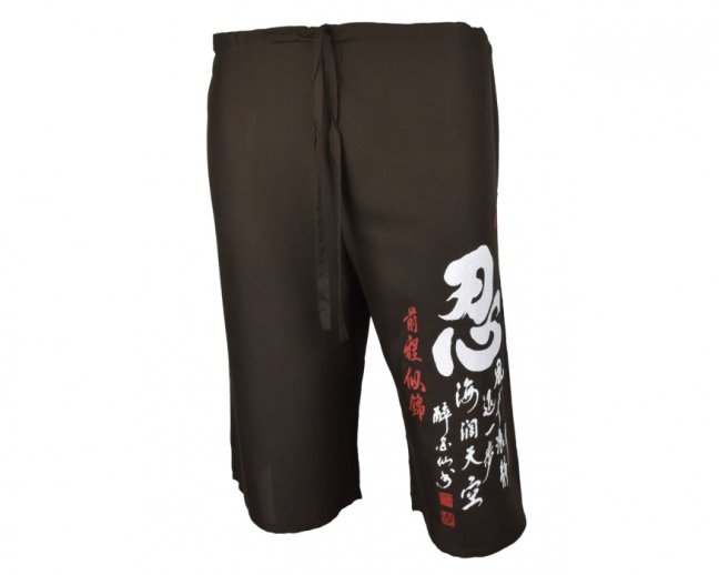 Kalhoty Nippon krátké, bavlna, hnědá, trpělivost