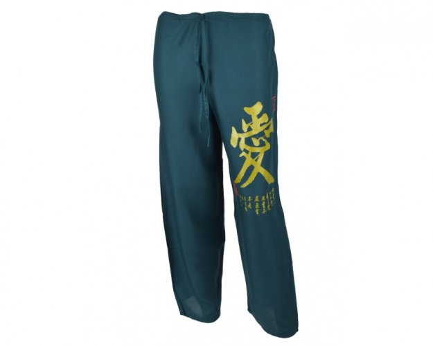 Kalhoty Nippon dlouhé, bavlna, tmavě zelené, láska