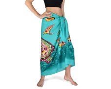 Sarong - Pareo VERADIS, zelený, želvy a ryby
