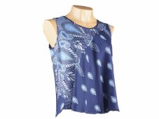 Dámský top DUJANAH krátký,tm.modrá, ornamenty II