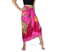 Sarong - Pareo VERADIS, růžový, želvy a ryby