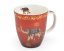 Porcelánový hrnek Nelson, červený, dekor sloni, 400 ml
