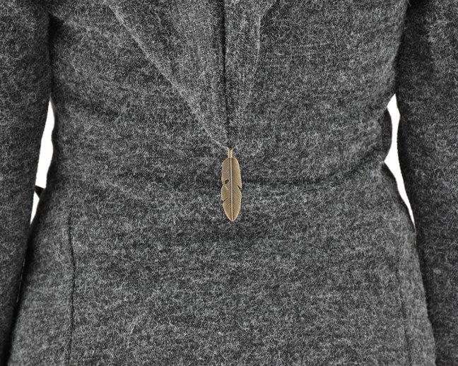 Kardigan JUNTA, kapuce s ozdobou, světle šedý