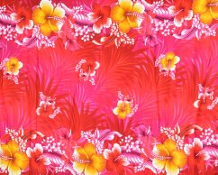 Sarong - Pareo REN, ibišek malý, červená, II. jakost