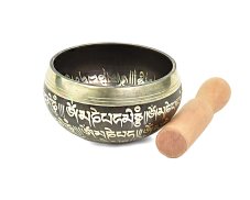Tibetská mísa s paličkou č. 147 - zdobená  330 g - tón Fis