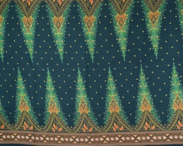 Sarong - Pareo KUJAKU, paví pera, zelená