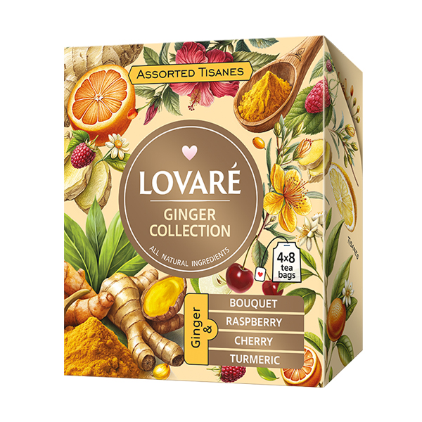 Kolekce čajů Lovaré Ginger Collection (32 sáčků) 57,6 g