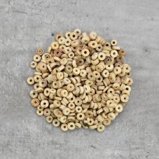 Korálky dřevěné placky natural, 25 g