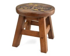 Stolička dřevěná dekor sovičky - II. jakost