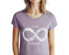 Dámské triko I AM INFINITE, bavlna, šedá