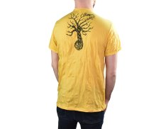 Tričko pánské krátký rukáv, SURE, Strom peace, žlutá