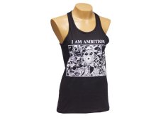 Dámské tílko I AM AMBITION, bavlna, černé